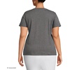 Lands’ End Women’s Supima V-Neck T-Shirt(Charcoal Heather)