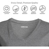 Lands’ End Women’s Supima V-Neck T-Shirt(Charcoal Heather)