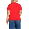 Lands’ End Women’s Supima V-Neck T-Shirt(Coral Red)