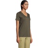 Lands’ End Women’s Supima V-Neck T-Shirt(Forest Moss)