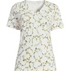 Lands’ End Women’s Supima V-Neck T-Shirt(Ivory Multi Floral Vine)