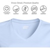 Lands’ End Women’s Supima V-Neck T-Shirt(Soft Sky Blue)