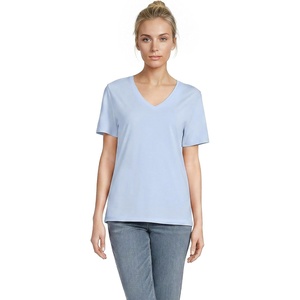 Lands’ End Women’s Supima V-Neck T-Shirt(Clearlake Blue)