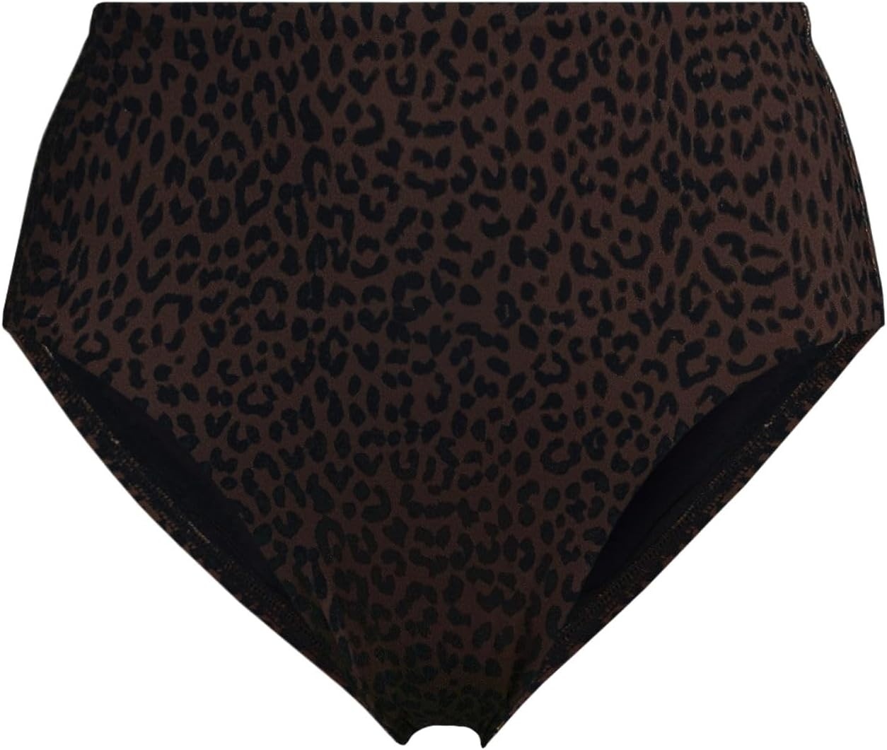 image:imageLands End Womens Ribbed Smoothing High Waisted Bikini BottomsBrown Leopard