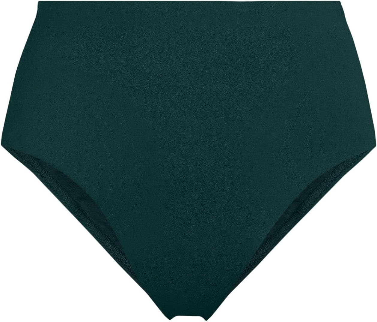 image:imageLands End Womens Ribbed Smoothing High Waisted Bikini BottomsDeep Balsam