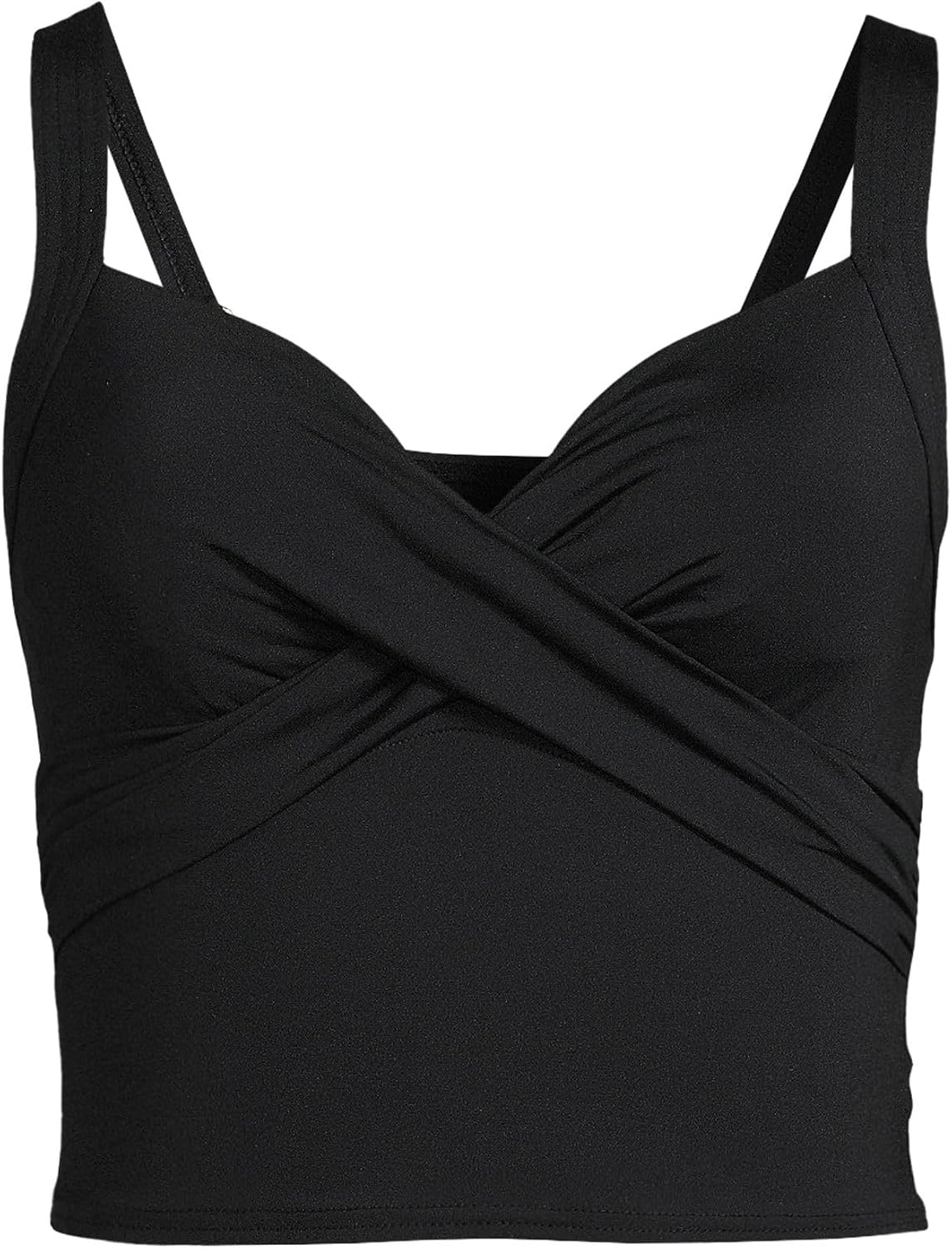 image:imageLands End Womens Wrap Midkini TopBlack