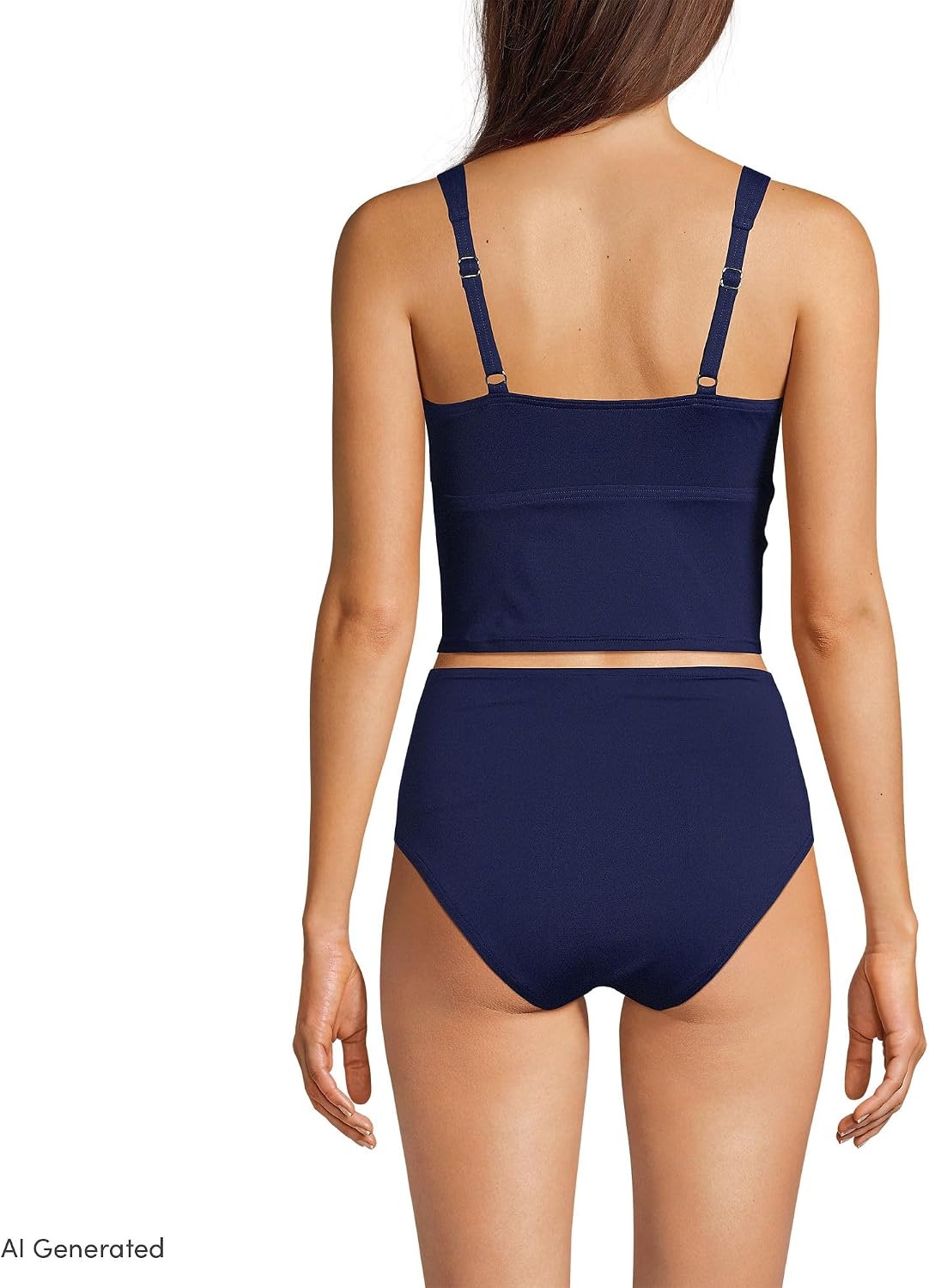 image:imageLands End Womens Wrap Midkini TopDeep Sea Navy