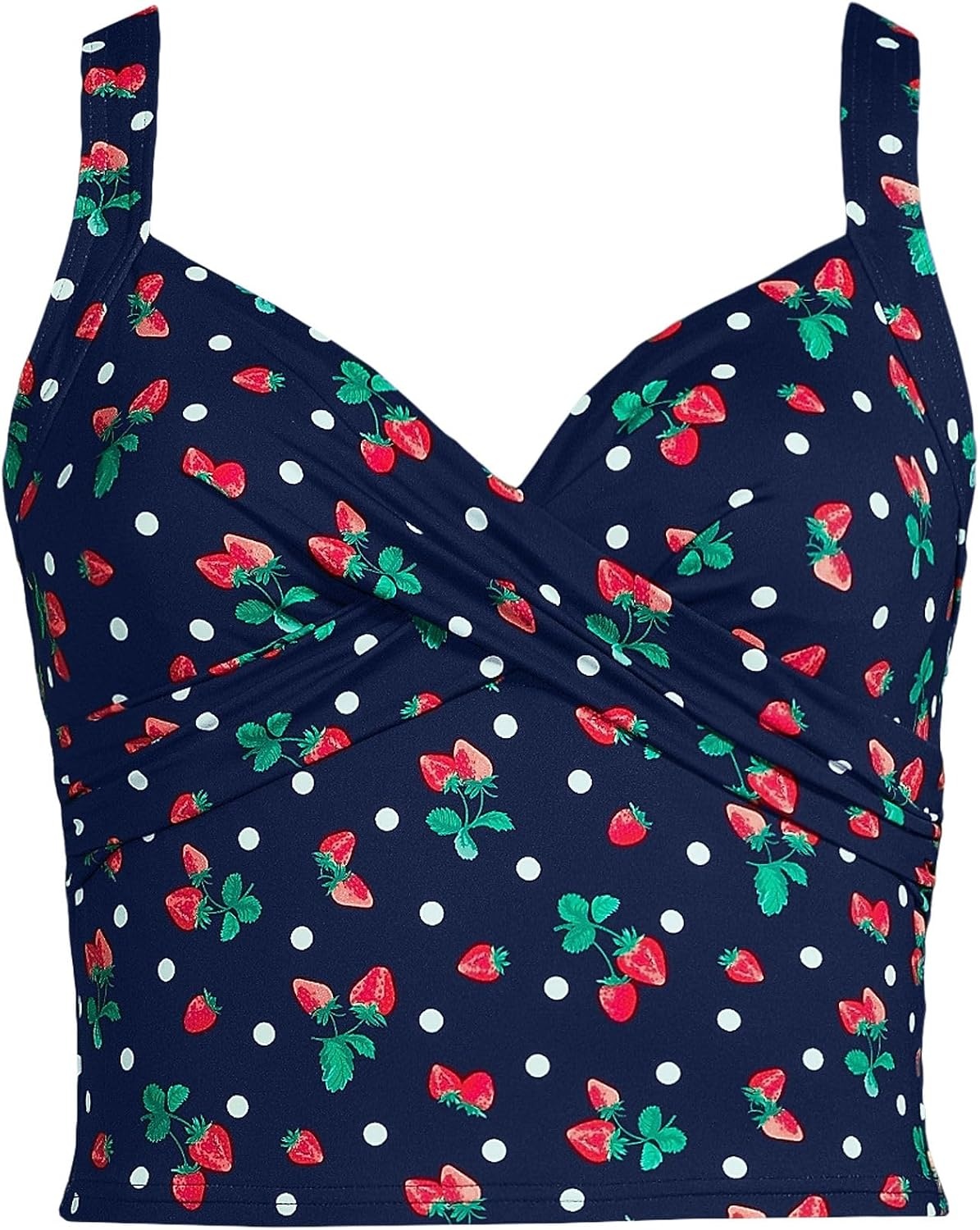image:imageLands End Womens Wrap Midkini TopNavyBerry Dot