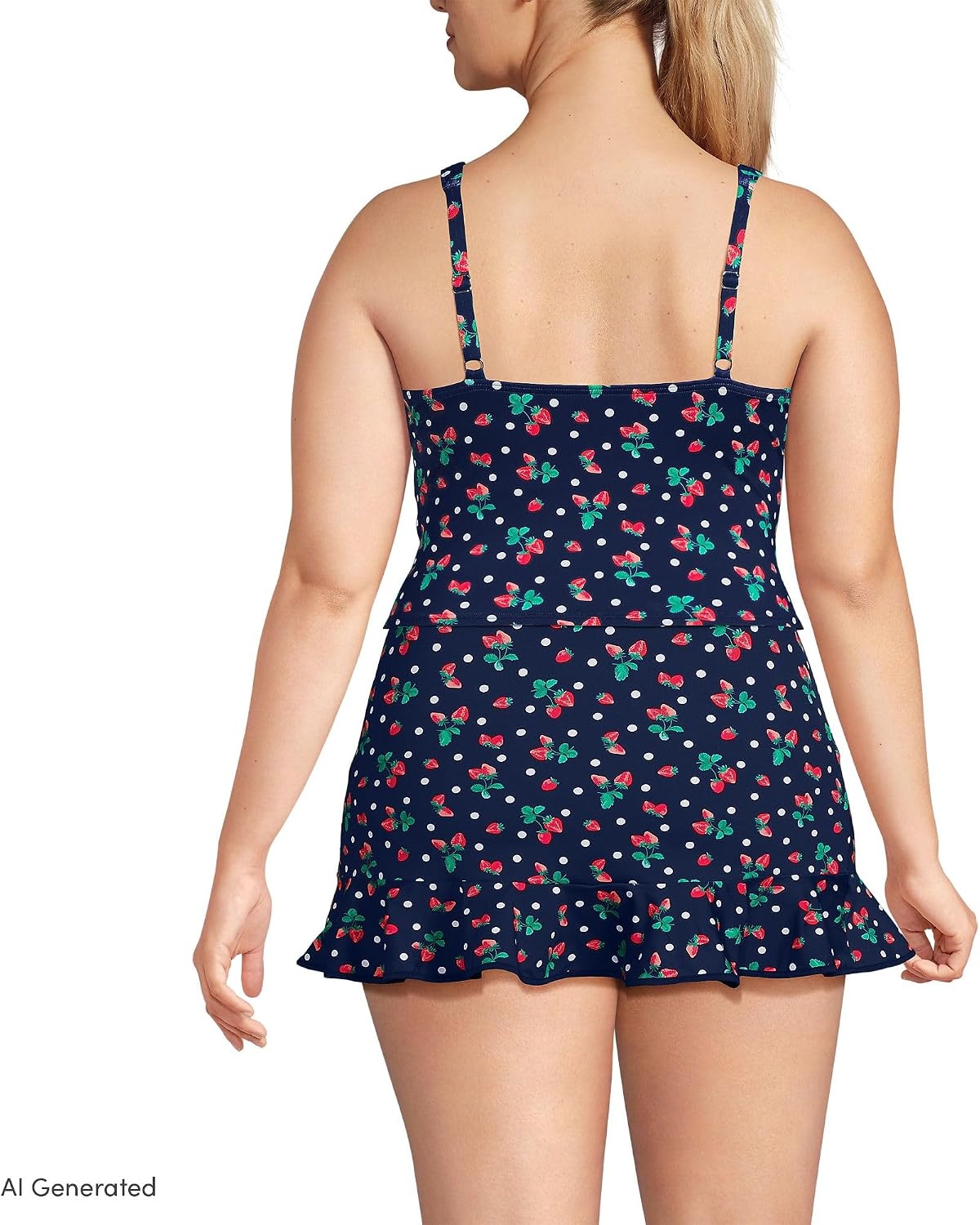 image:imageLands End Womens Wrap Midkini TopNavyBerry Dot