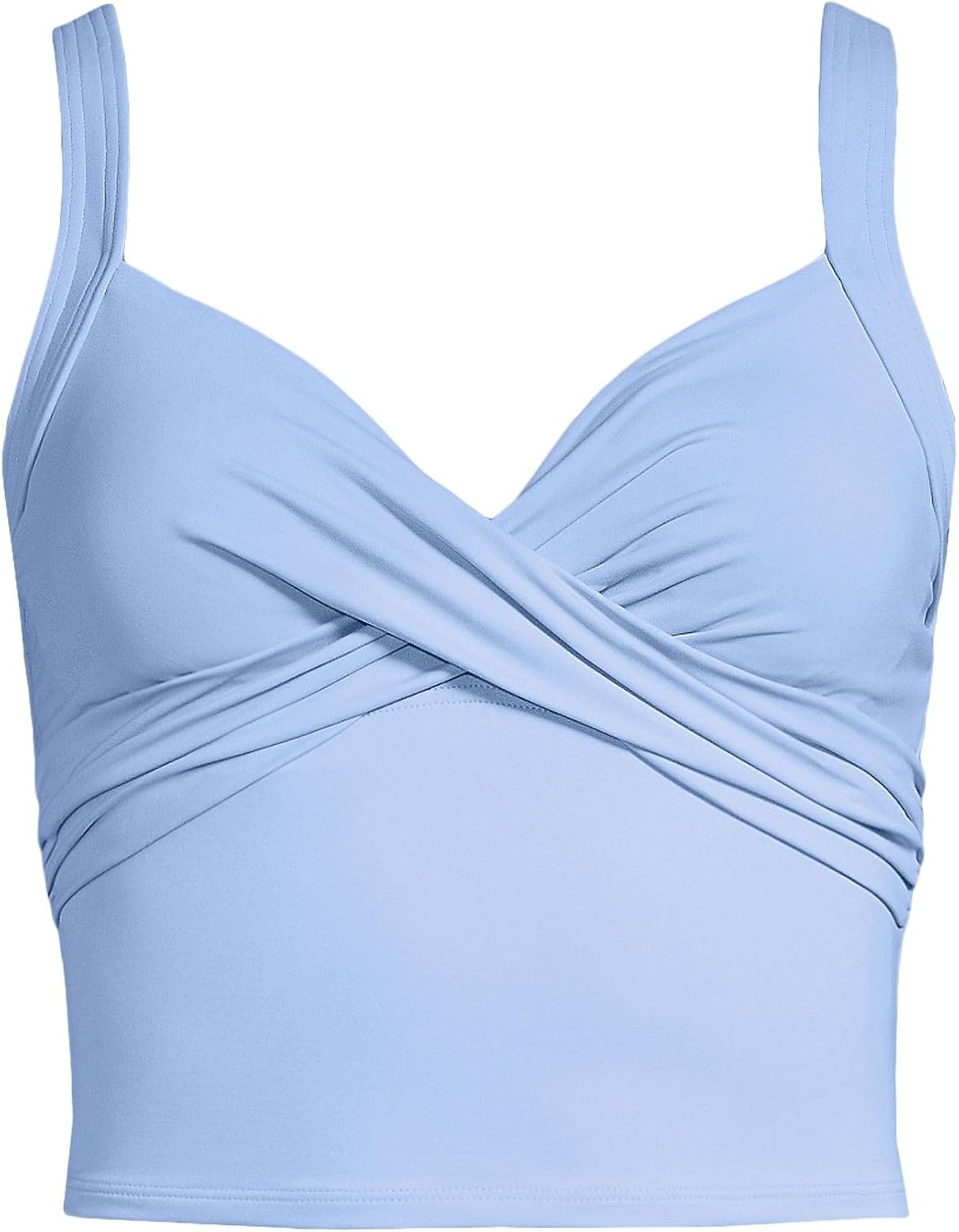 image:imageLands End Womens Wrap Midkini TopSoft Cloud Blue