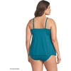 Lands’ End Women’s Chlorine Resistant Wrap Tankini Swimsuit Top(Paradise Teal)