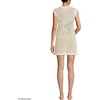 Lands’ End Women’s Cotton Open Knit V-Neck Swim Cover-up Dress(Washed Sand)