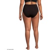 Lands’ End Women’s Ribbed Smoothing High Waisted Bikini Bottoms(Brown Leopard)