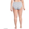 Lands’ End Women’s Ribbed Smoothing High Waisted Bikini Bottoms(Dusk Sky Cherry Stripe)