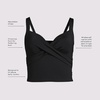 Lands’ End Women’s Wrap Midkini Top(Black)