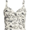 Lands’ End Women’s Wrap Midkini Top(Egret/Black Toile)
