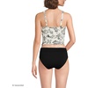 Lands’ End Women’s Wrap Midkini Top(Egret/Black Toile)