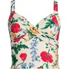 Lands’ End Women’s Wrap Midkini Top(Egret/Poppy Floral)