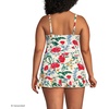 Lands’ End Women’s Wrap Midkini Top(Egret/Poppy Floral)