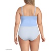 Lands’ End Women’s Wrap Midkini Top(Soft Cloud Blue)