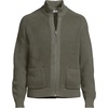 Lands’ End Men’s Long Sleeve Drifter Full Zip Cardigan Sweater(Forest Moss)