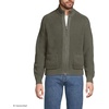 Lands’ End Men’s Long Sleeve Drifter Full Zip Cardigan Sweater(Forest Moss)
