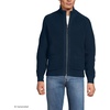 Lands’ End Men’s Long Sleeve Drifter Full Zip Cardigan Sweater(Radiant Navy)