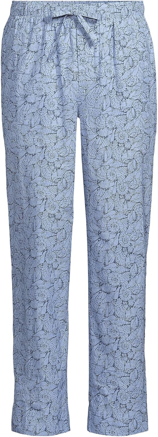 image:imageLands End Mens Poplin Pajama PantsTossed ShellsCloudy Blue
