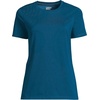 Lands’ End Women’s Supima Crew Neck T-Shirt | American-Grown Supima Cotton, Relaxed Fit, Tagless, Mid-Hip Length, Layering, Petite and Plus Sizes(Baltic Teal)