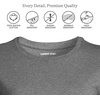 Lands’ End Women’s Supima Crew Neck T-Shirt | American-Grown Supima Cotton, Relaxed Fit, Tagless, Mid-Hip Length, Layering, Petite and Plus Sizes(Charcoal Heather)