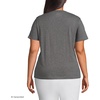 Lands’ End Women’s Supima Crew Neck T-Shirt | American-Grown Supima Cotton, Relaxed Fit, Tagless, Mid-Hip Length, Layering, Petite and Plus Sizes(Charcoal Heather)