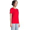 Lands’ End Women’s Supima Crew Neck T-Shirt | American-Grown Supima Cotton, Relaxed Fit, Tagless, Mid-Hip Length, Layering, Petite and Plus Sizes(Compass Red)