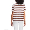 Lands’ End Women’s Supima Crew Neck T-Shirt | American-Grown Supima Cotton, Relaxed Fit, Tagless, Mid-Hip Length, Layering, Petite and Plus Sizes(Earthen Clay Sail Stripes)