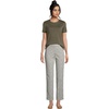 Lands’ End Women’s Supima Crew Neck T-Shirt | American-Grown Supima Cotton, Relaxed Fit, Tagless, Mid-Hip Length, Layering, Petite and Plus Sizes(Forest Moss)