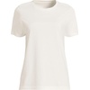 Lands’ End Women’s Supima Crew Neck T-Shirt | American-Grown Supima Cotton, Relaxed Fit, Tagless, Mid-Hip Length, Layering, Petite and Plus Sizes(Ivory)