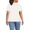 Lands’ End Women’s Supima Crew Neck T-Shirt | American-Grown Supima Cotton, Relaxed Fit, Tagless, Mid-Hip Length, Layering, Petite and Plus Sizes(Ivory)