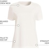 Lands’ End Women’s Supima Crew Neck T-Shirt | American-Grown Supima Cotton, Relaxed Fit, Tagless, Mid-Hip Length, Layering, Petite and Plus Sizes(Ivory)