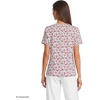 Lands’ End Women’s Supima Crew Neck T-Shirt | American-Grown Supima Cotton, Relaxed Fit, Tagless, Mid-Hip Length, Layering, Petite and Plus Sizes(Ivory Small Poppy Floral)