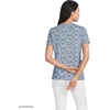 Lands’ End Women’s Supima Crew Neck T-Shirt | American-Grown Supima Cotton, Relaxed Fit, Tagless, Mid-Hip Length, Layering, Petite and Plus Sizes(Navy/Clear Blue Ditsy Floral)