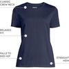 Lands’ End Women’s Supima Crew Neck T-Shirt | American-Grown Supima Cotton, Relaxed Fit, Tagless, Mid-Hip Length, Layering, Petite and Plus Sizes(Radiant Navy)
