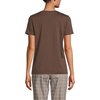 Lands’ End Women’s Supima Crew Neck T-Shirt | American-Grown Supima Cotton, Relaxed Fit, Tagless, Mid-Hip Length, Layering, Petite and Plus Sizes(Rich Coffee)