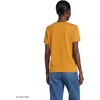 Lands’ End Women’s Supima Crew Neck T-Shirt | American-Grown Supima Cotton, Relaxed Fit, Tagless, Mid-Hip Length, Layering, Petite and Plus Sizes(Vintage Amber)