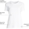 Lands’ End Women’s Supima Crew Neck T-Shirt | American-Grown Supima Cotton, Relaxed Fit, Tagless, Mid-Hip Length, Layering, Petite and Plus Sizes(White)