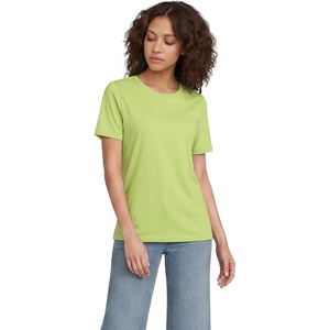 Lands’ End Women’s Supima Crew Neck T-Shirt | American-Grown Supima Cotton, Relaxed Fit, Tagless, Mid-Hip Length, Layering, Petite and Plus Sizes(Soft Apple Green)