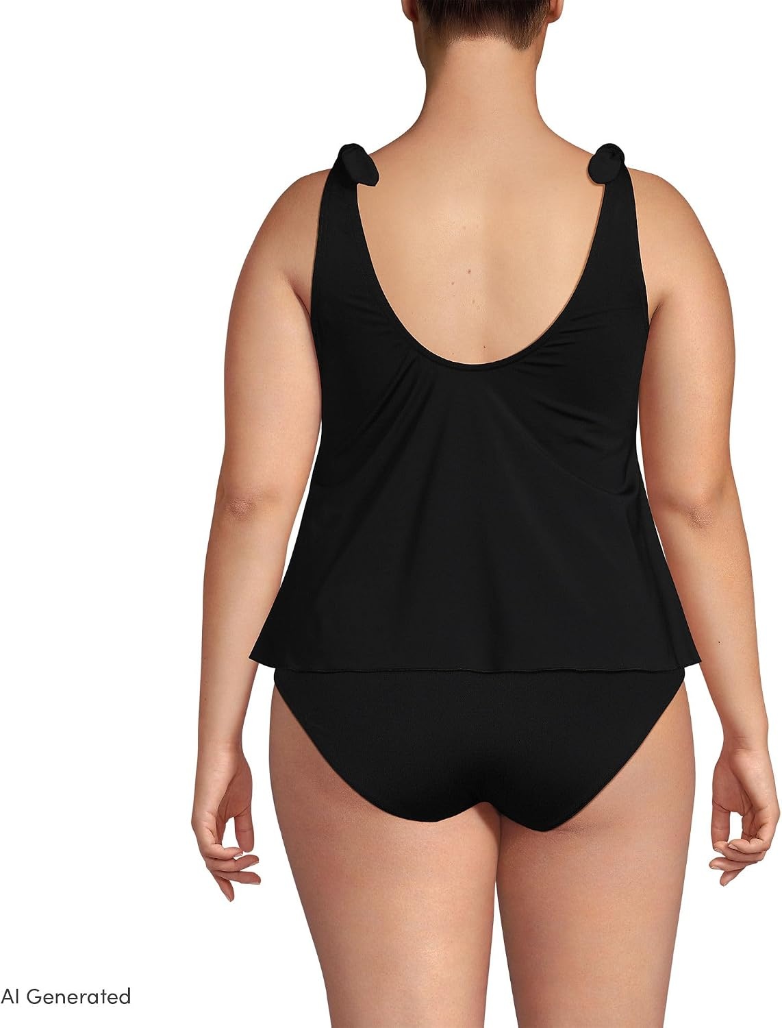 image:imageLands End Womens Flutter Tie Tankini TopBlack