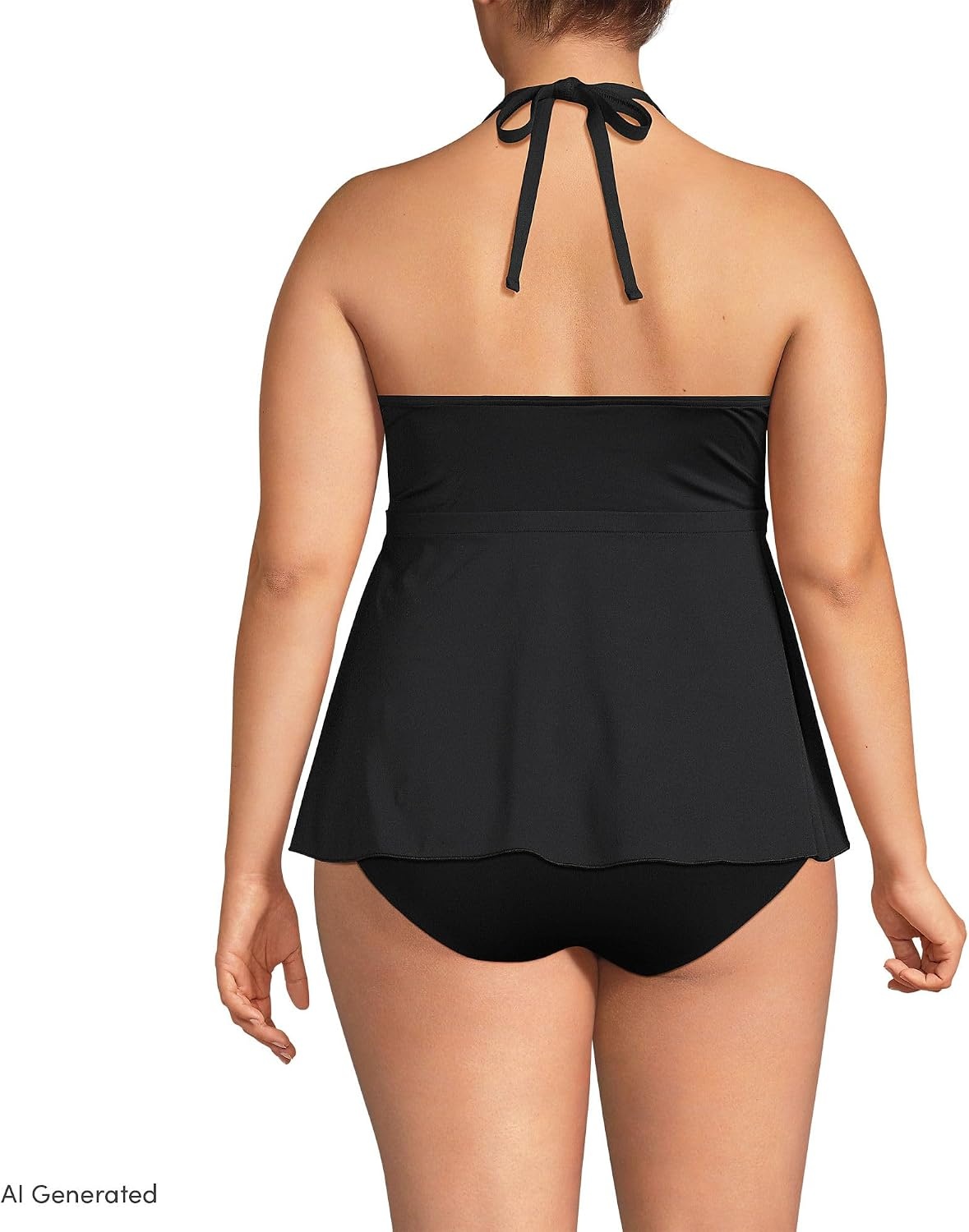 image:imageLands End Womens Halter Tankini TopBlack