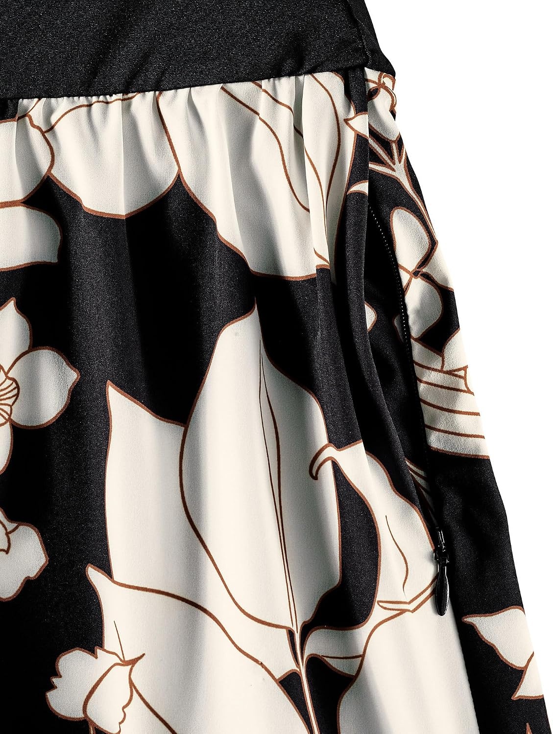 image:imageLands End Womens Mini Swim SkortBlackEgret Lilies