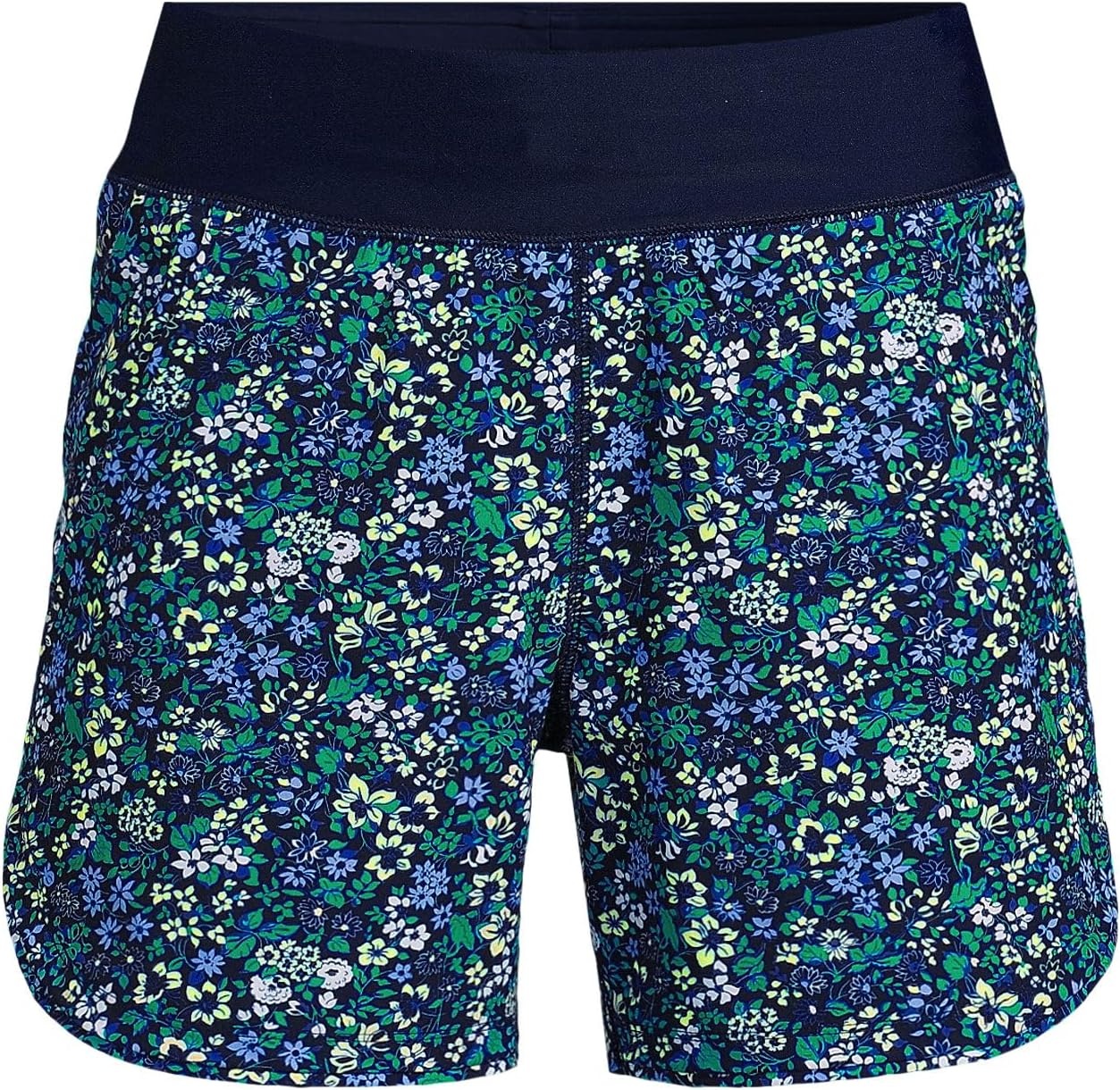 image:imageLands End Womens Sunshade UPF 50 5 Board ShortsNavy Multi Ditsy Floral