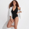 Lands’ End Women’s D-Cup Plunge Tankini Top(Black)