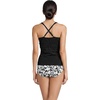 Lands’ End Women’s D-Cup Plunge Tankini Top(Black)